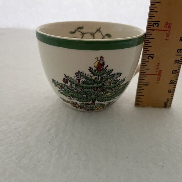 Spode Christmas Tree Tea Cup Saucer Set S3324 Green Trim Replacement Holiday - Picture 4 of 12